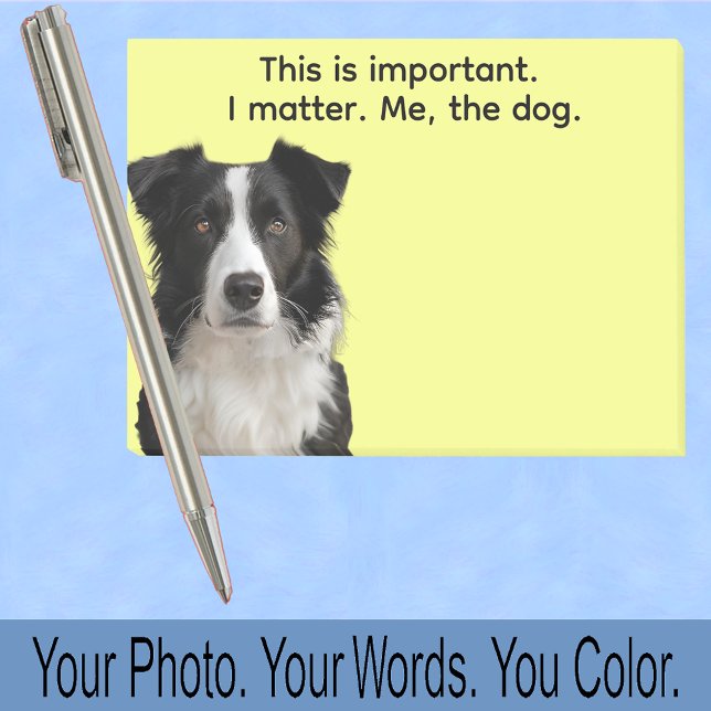 Post-it® Collie or Your Dog Photo—Stocking Stuffer Cute (Créateur téléchargé)