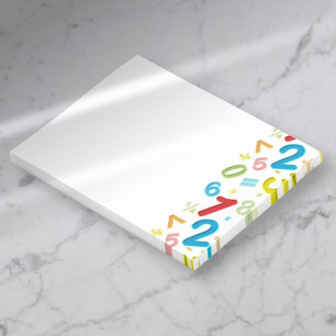 Post-it® Coloré Moderne 123 Nombres Mathématiques
