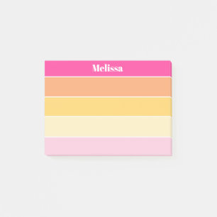 Post-it® Coloré rose Jaune Personnalisé Bandes de Couleurs