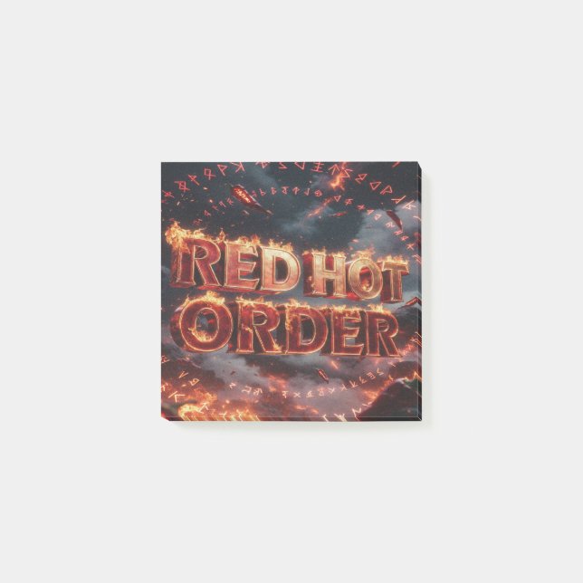 Post-it® Commande Rouge Chaud (Devant)