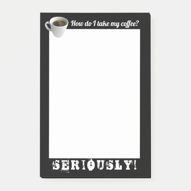 Post-it® Comment Prends-Je Mon Café ? Post-It (Devant)