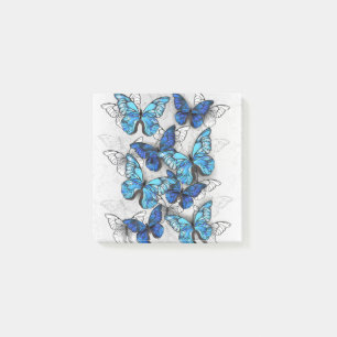 Post-it® Composition des papillons blancs et bleus