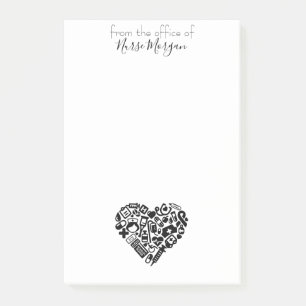 Post-it® Conception cardiaque des infirmières de l'école