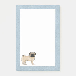 Post-it® Conception de chien de race Pug Mops couleur fauve