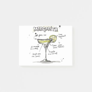 Post-it® Conception de recette de boissons de margarita