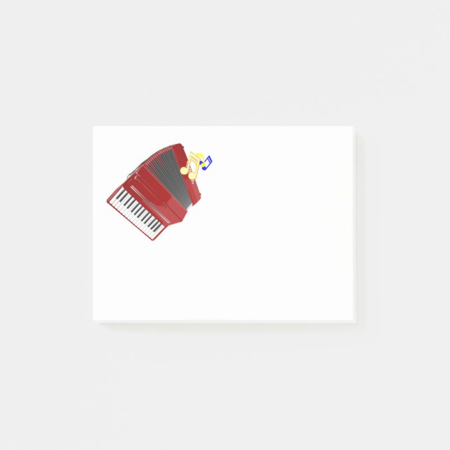 Post-it® Conception personnalisée en accordéon rouge (Devant)