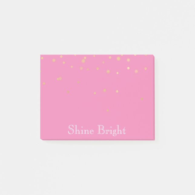 Post-it® Confetti en or rose (Devant)