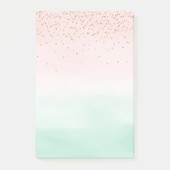 Post-it® Confetti Ombre de Monnaie Rose (Devant)
