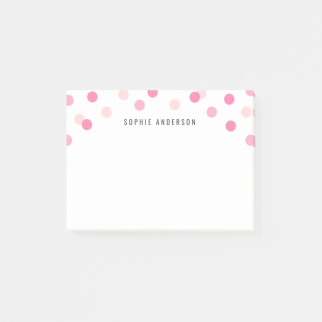 Post-it® Confetti rose Fun Personnalisé (Devant)