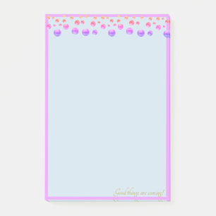 Post-it® Confettis multicolores sur fond bleu clair
