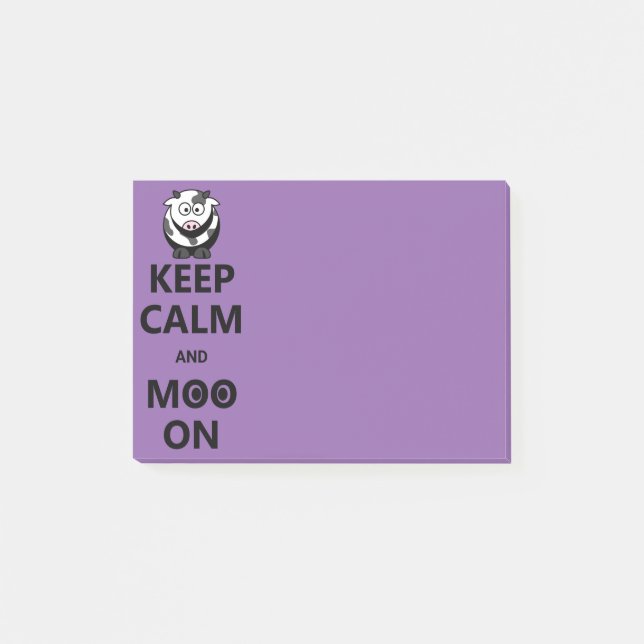 Post-it® Conserver le calme et la lune - Citation amusante (Devant)