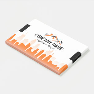 Post-it® Construction d'une maison dans le paysage urbain d