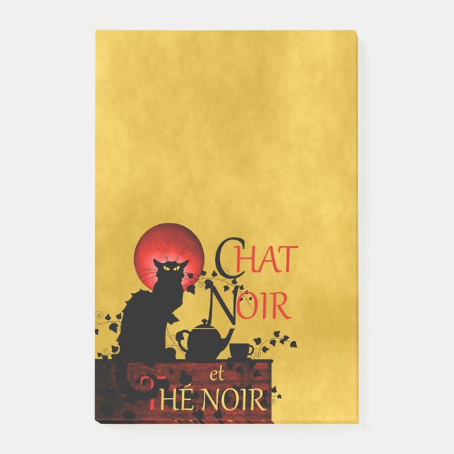 Post-it® Conversation Noir et Thé Noir, Thé Noir Chat (Devant)