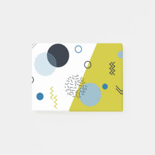 Post-it® Cool, à la mode, moderne, géométrique vert-bleu