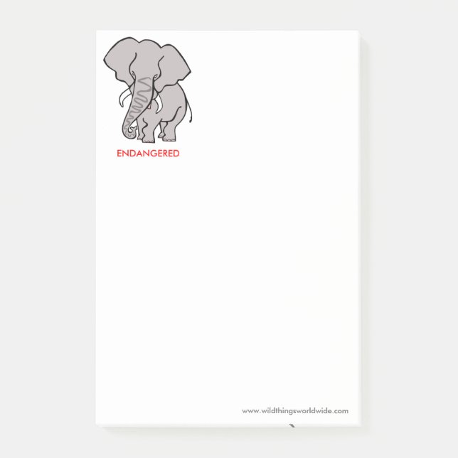 Post-it® Cool ELEPHANT-Conservation - Guerrier de la faune  (Devant)