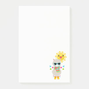 Post-it® Cool Llama et souriant Kawaii Sun