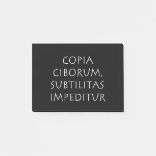 Post-it® Copia ciborum subtilitas impeditur