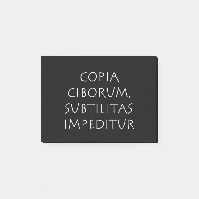 Post-it® Copia ciborum subtilitas impeditur (Devant)