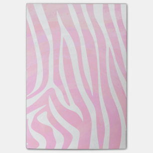 Post-it® Copie de rose indien de zèbre et blanche