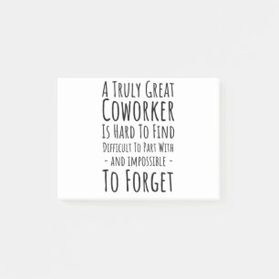 Post-it® Copie d'un collègue vraiment génial est difficile