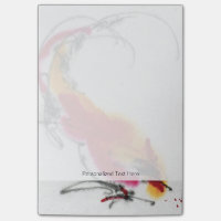 Coq peu commun. Calligraphie et watercolor.
