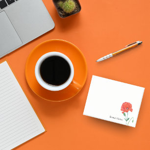 Post-it® Coquelicot Commun Aquarelle Personnalisé