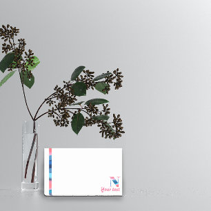 Post-it® Corail bleu monogramme lettre N notes