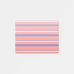 Post-it® Corail vivant, bandes rouge et violet
