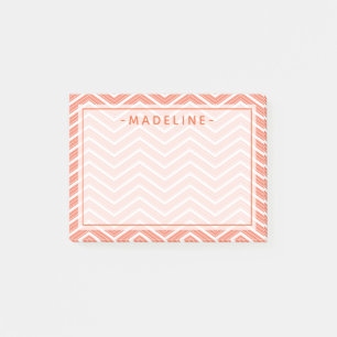 Post-it® Coral Chevron Motif Une note de