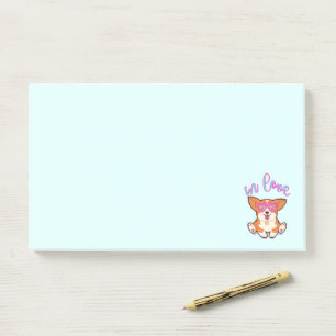 Post-it® corgi amoureux