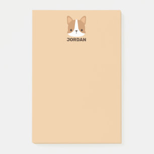 Post-it® Corgi mignon avec nom personnalisé