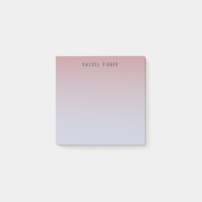 Post-it® Coucher du soleil mauve et bleu-clair Ombre (Devant)