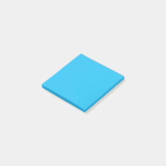 Post-it® Couleur bleu ciel uni (Incliné)