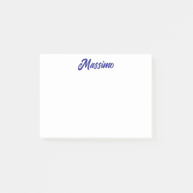 Post-it® Couleur bleu profond, calligraphie moderne simple  (Devant)