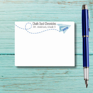Post-it® Couleur d'eau douce Papier avion avec note, Person