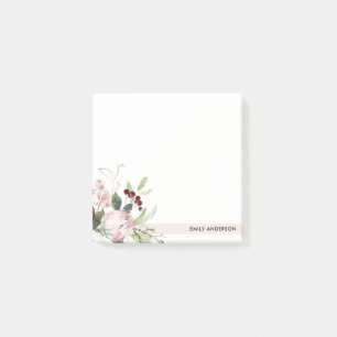 POST-IT® COULEUR D'EAU FLORALE DE PROTÉA BURGUNDÉ ROSE BLAN