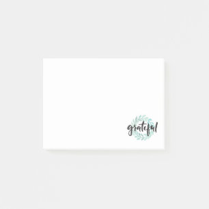 Post-it® Couleur d'eau verte Gratte Wreath Fall Gratitude