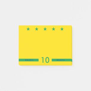 Post-it® Couleur du drapeau brésilien personnalisée Coupe d