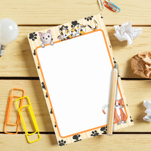 Post-it® Couleur jaune avec pattes chatons mignons 4" x 6"