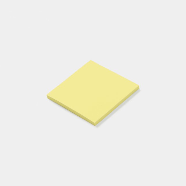 Post-it® Couleur jaune uni | Hex# F3E779 (Incliné)