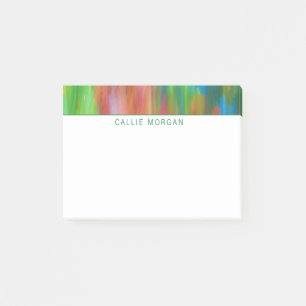 Post-it® Couleur peinte rayée personnalisée