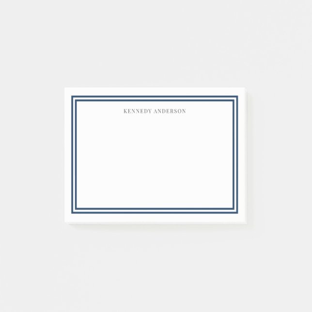 Post-it® Couleur personnalisée Bordures classiques modernes (Devant)