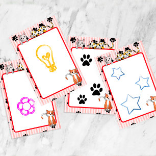 Post-it® Couleur rouge avec pattes chatons mignons 4" x 6"