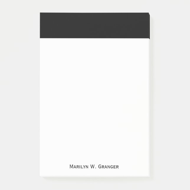 Post-it® Couleur solide : Noir (Devant)