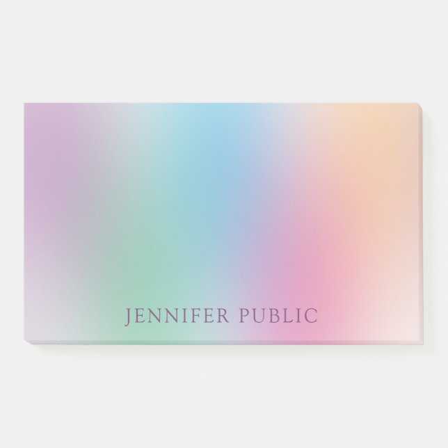 Post-it® Couleurs Rainbow personnalisées Modèle moderne élé (Devant)