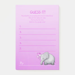 Post-it® Coupable Eléphant Rose Baby Girl Shoying Game