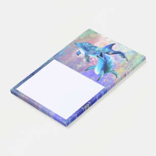 Post-it® Couple dauphin - Amour - Heureux