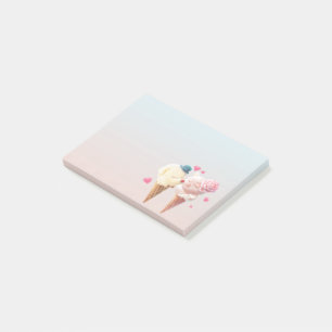Post-it® Couple de crème glacée - Amour au premier coup