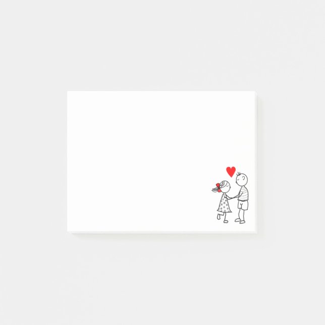 Post-it® Couple Love - Votre nom de texte (Devant)
