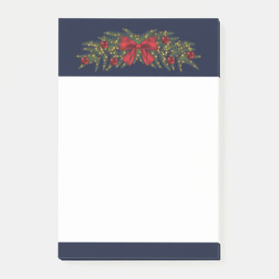 Post-it® Couronne de Noël avec un nœud rouge et des boules